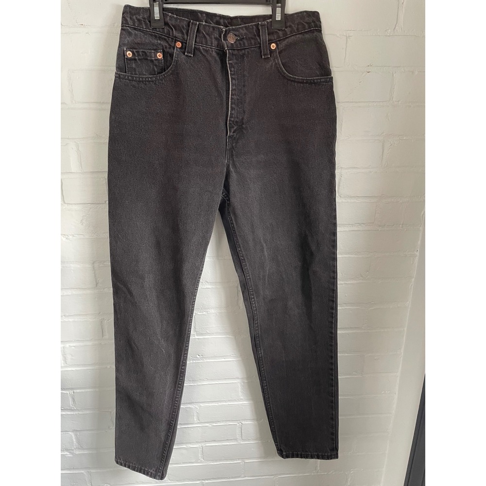 Vintage‎ 1995 Levi's 550 Relaxed Fit Tapered Leg Jeans - Faded Black - Size 11 M